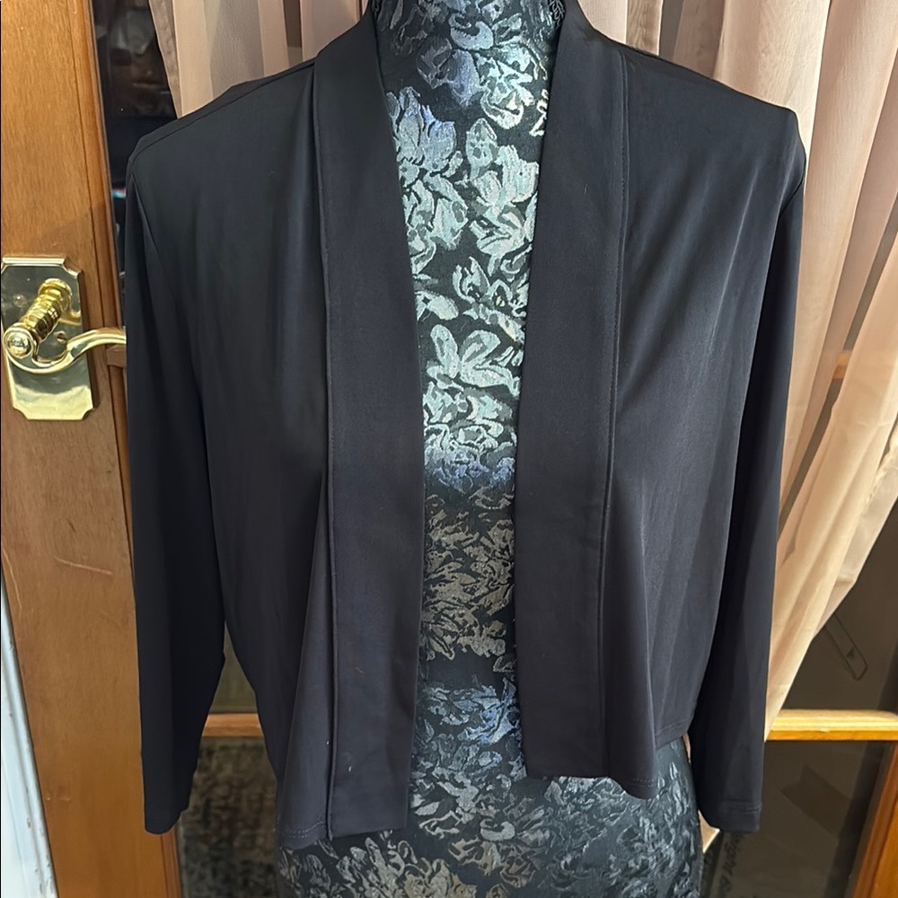 Elegant Nina Leonard Black Women's Jacket, XL
